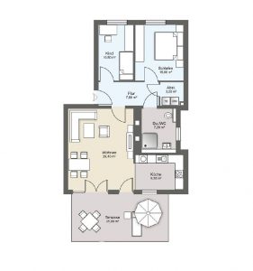 Grundriss 3 Zimmer Whg 5.2